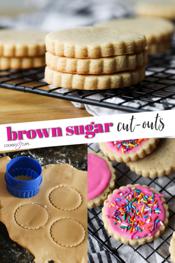 Brown sugar cut out sugar cookies pinterest image
