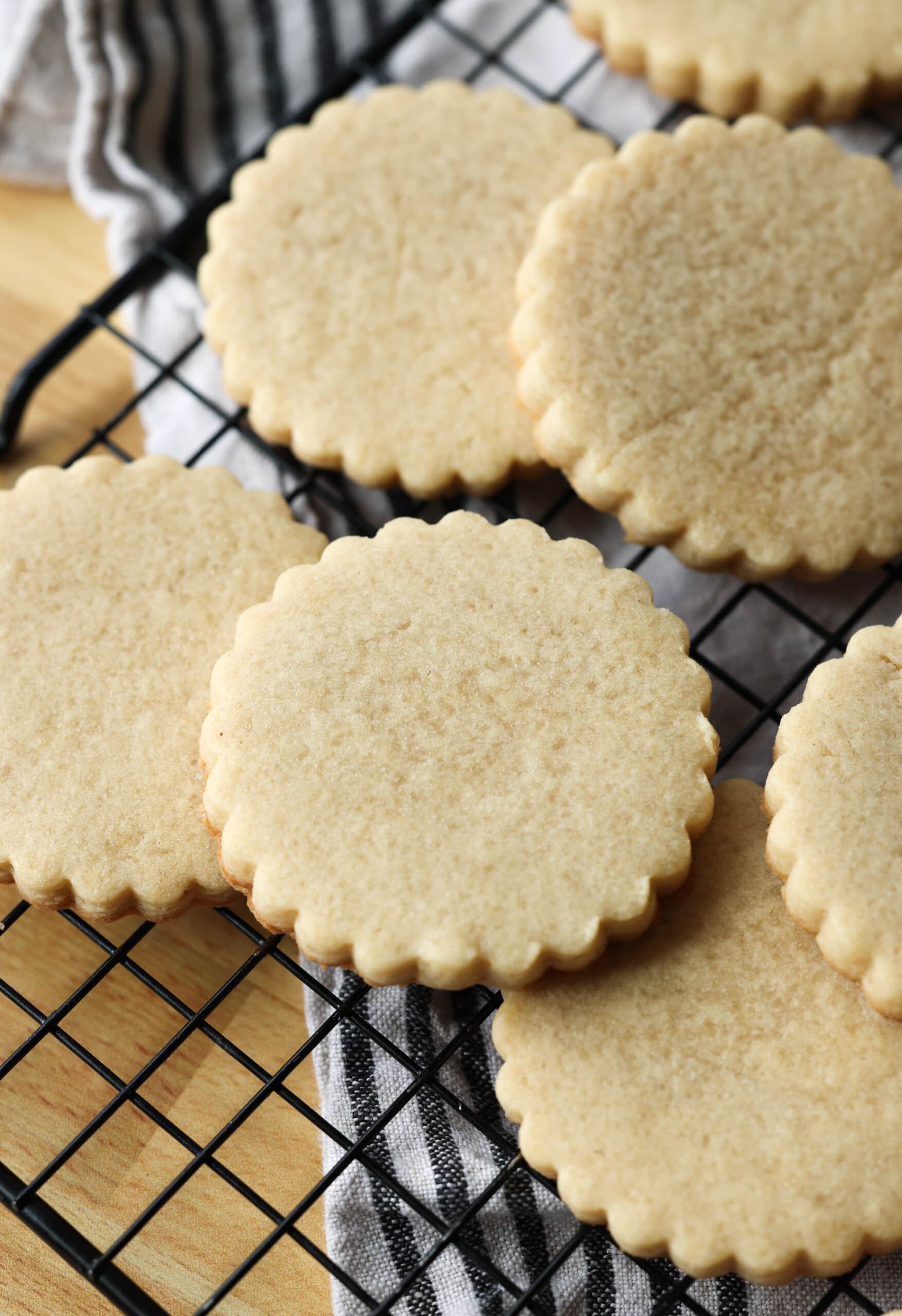 cut out sugar cookie made with brown sugar