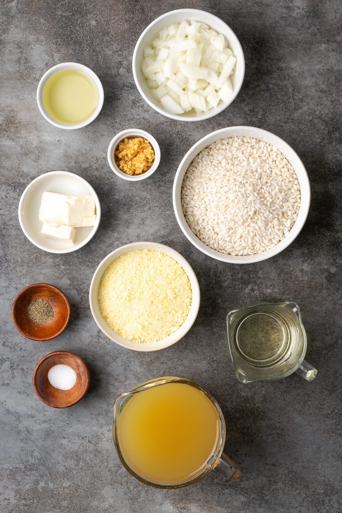 Ingredients for Instant Pot Risotto.