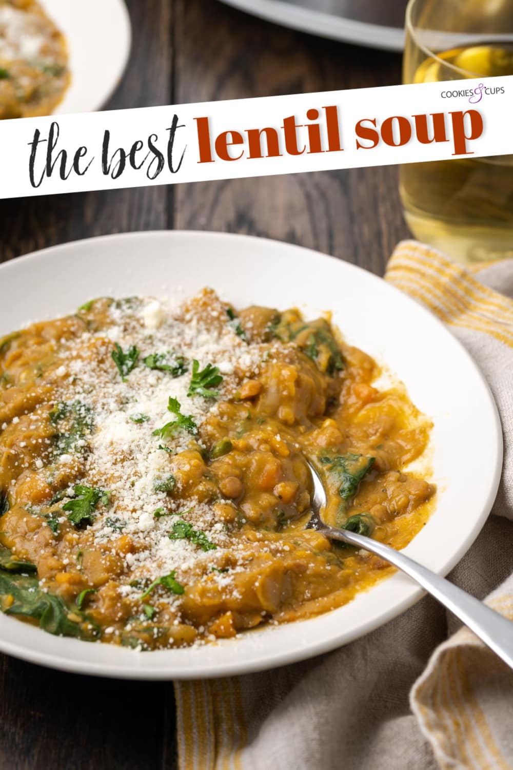 Crock Pot Lentil Soup Pinterest Image