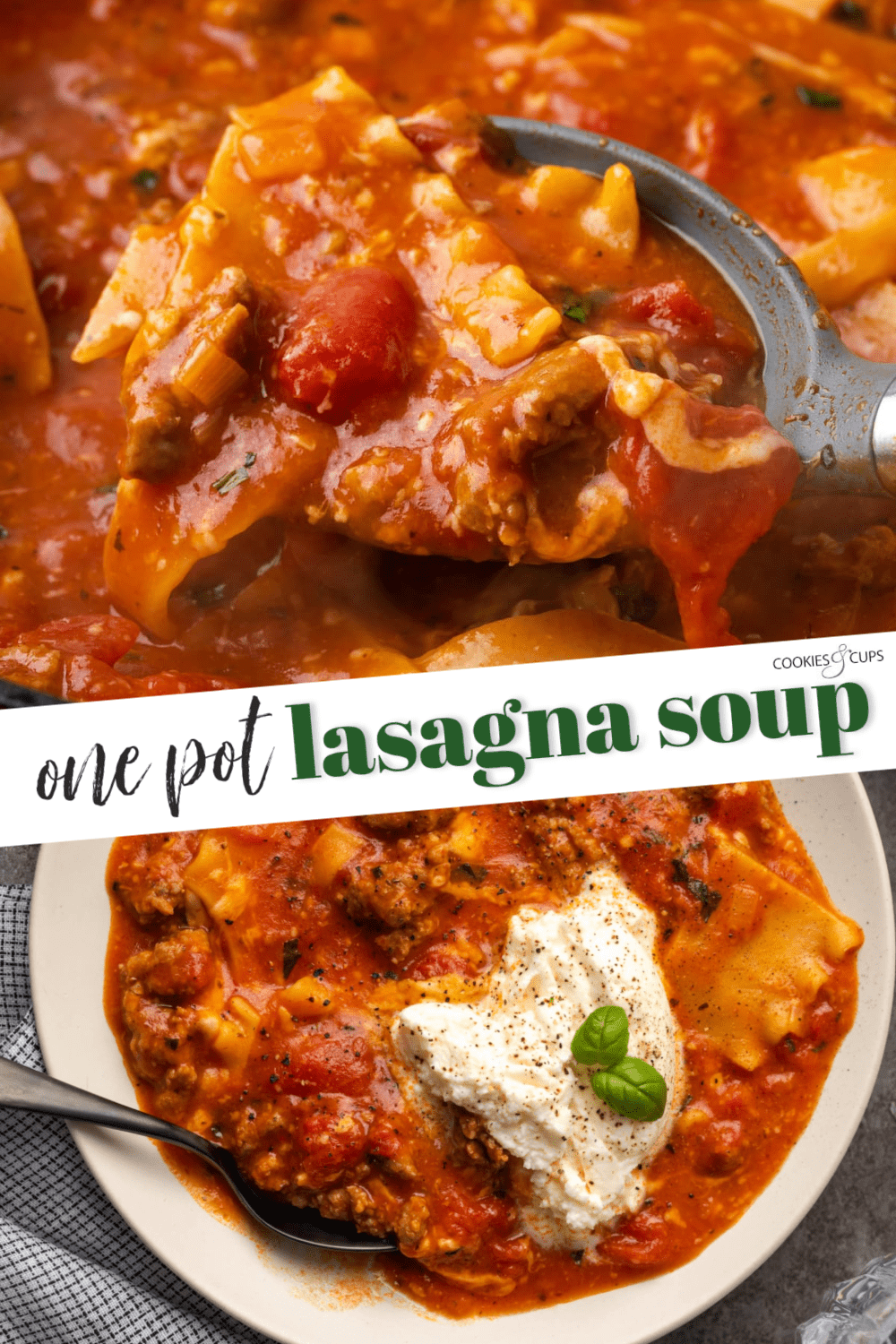 Lasagna Soup Pinterest Image