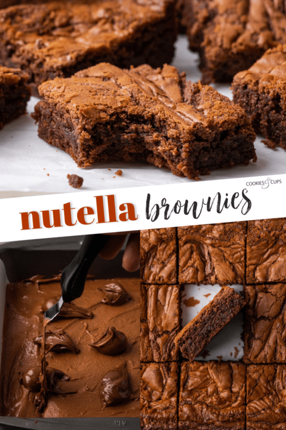 Nutella Brownies Pinterest Image