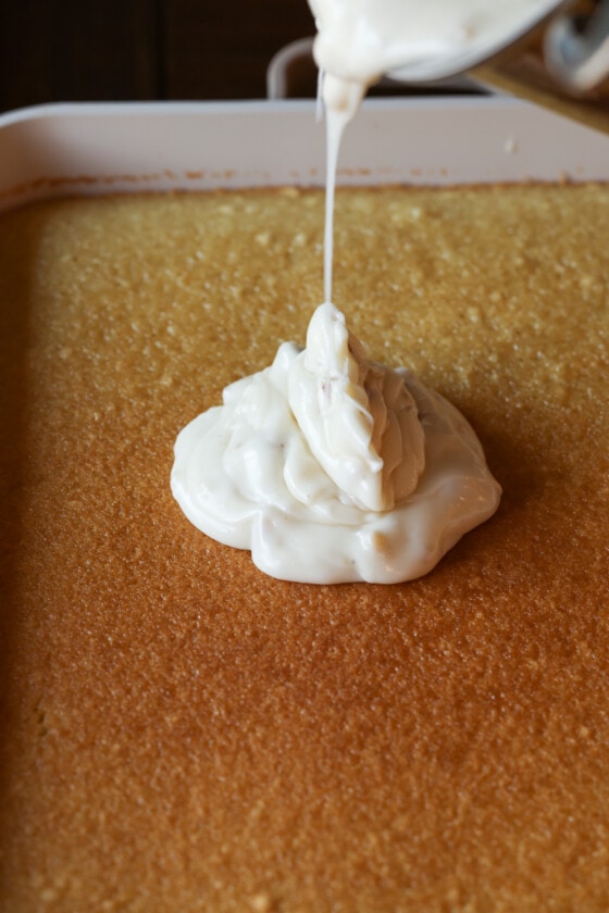 White Texas Sheet Cake - Cookies and Cups