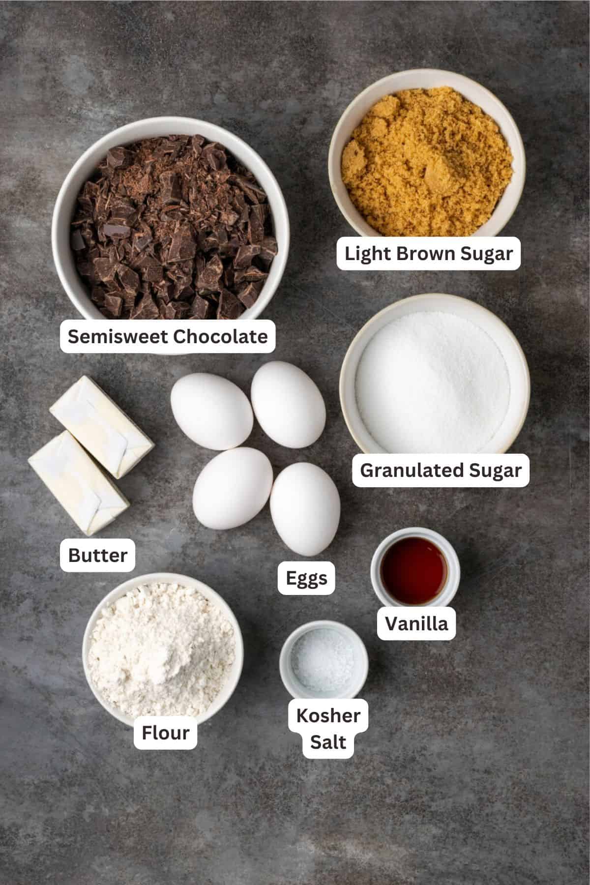 Ingredients for Homemade Brookies.