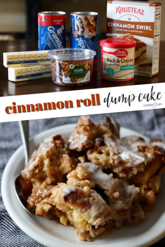 Cinnamon Roll Dump Cake Pinterest Image