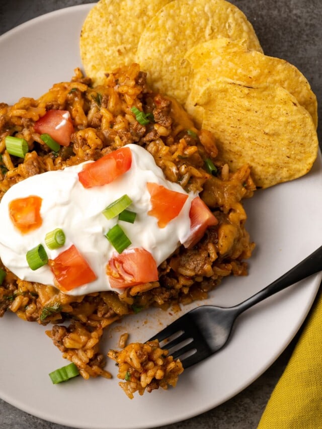 Easy Skillet Taco Rice Cookies and Cups