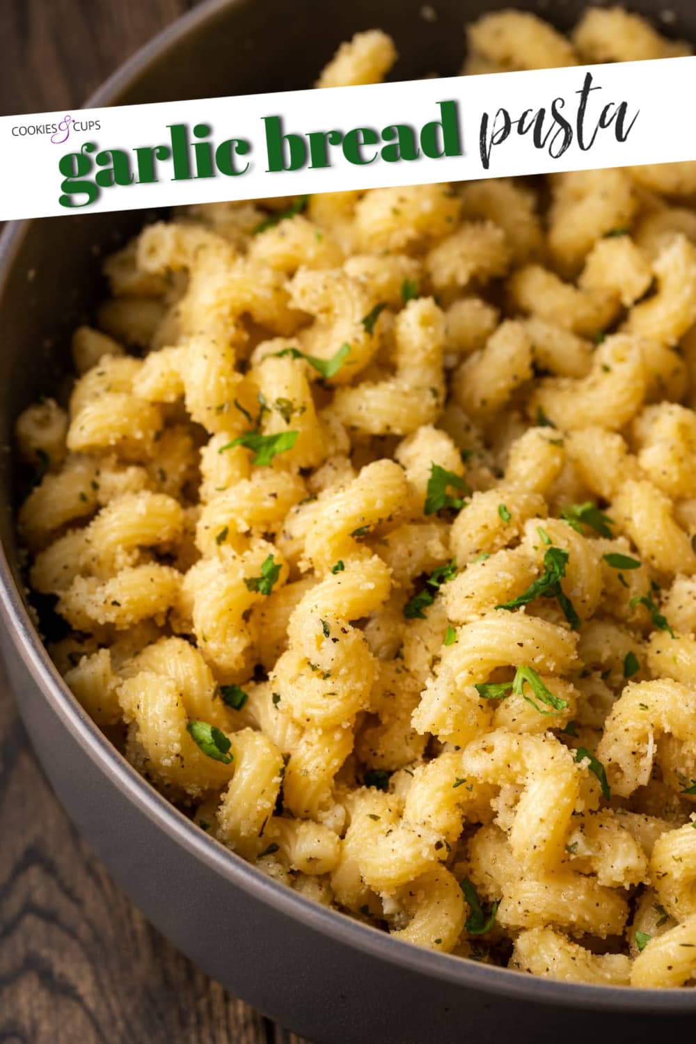 garlic bread pasta pinterest image