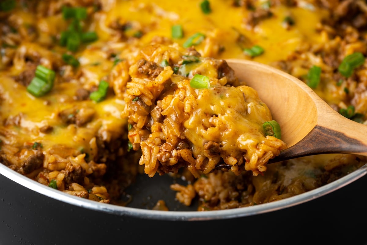 One Pan Taco Rice (+Video) - The Country Cook