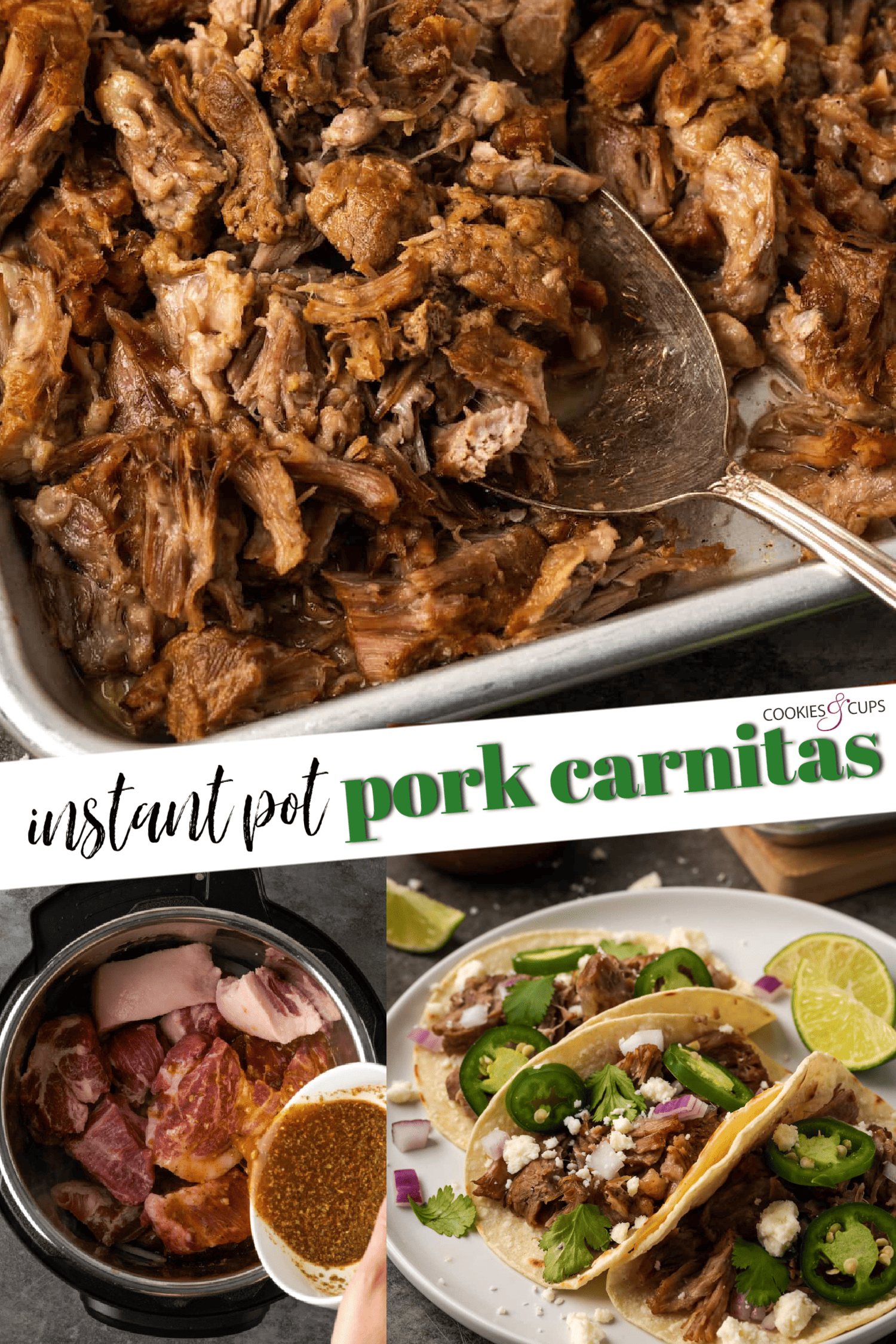 Carnitas cooking online pot