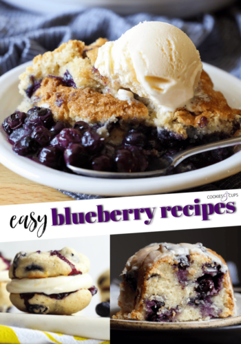 blueberry recipes round up pinterest collage