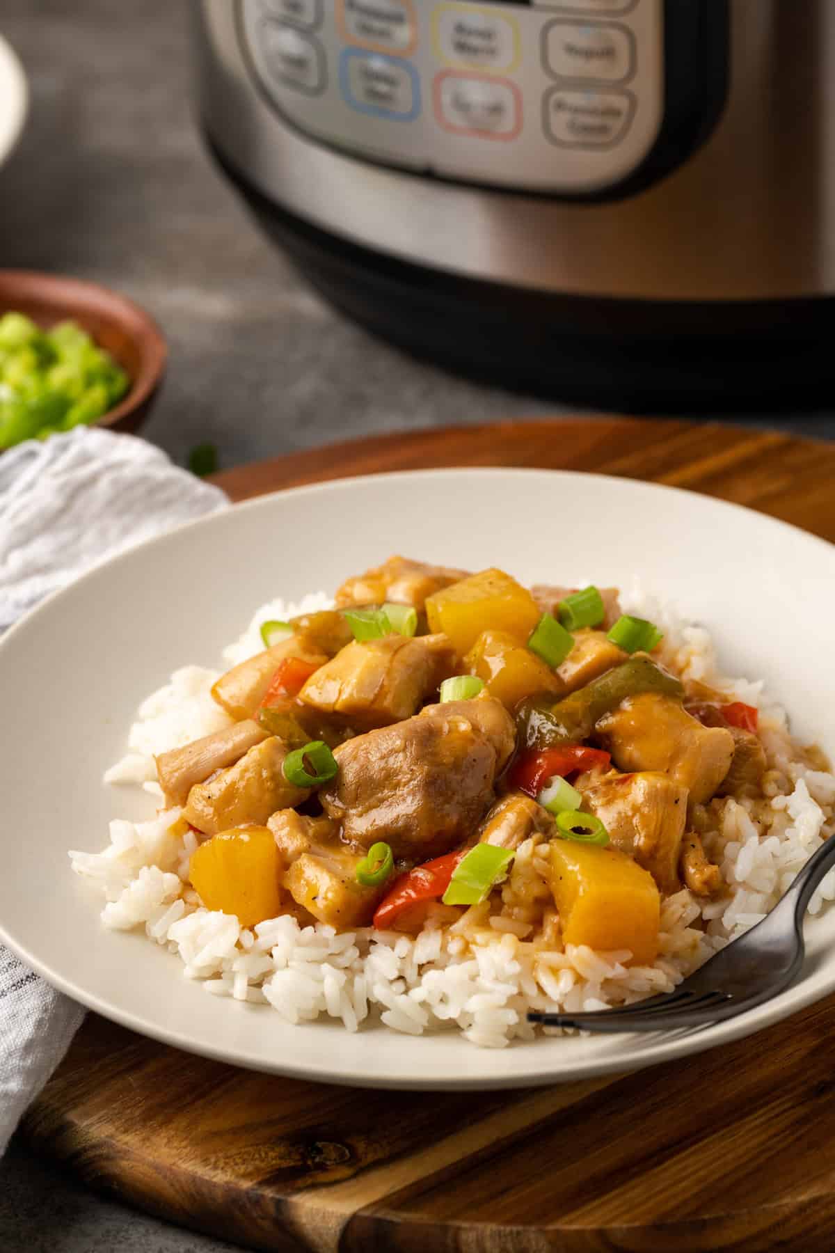 Instant Pot Spicy Pineapple Coconut Chicken and Rice