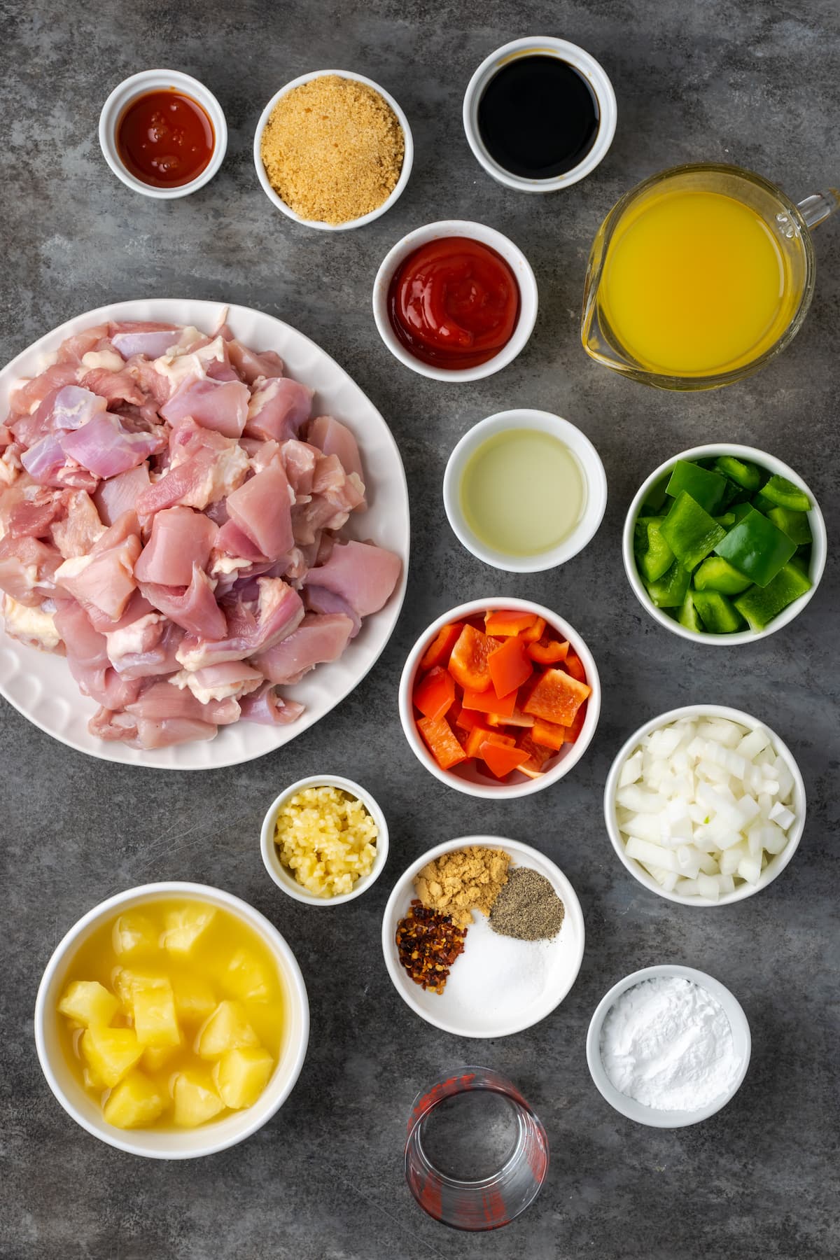 Ingredients for Instant Pot Hawaiian chicken.