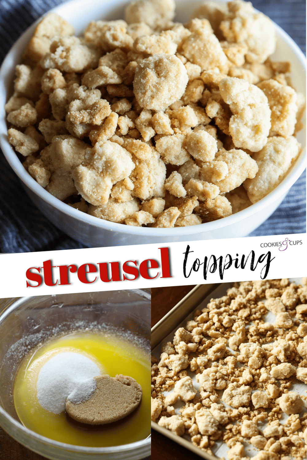 Streusel Topping Pinterest Collage Image