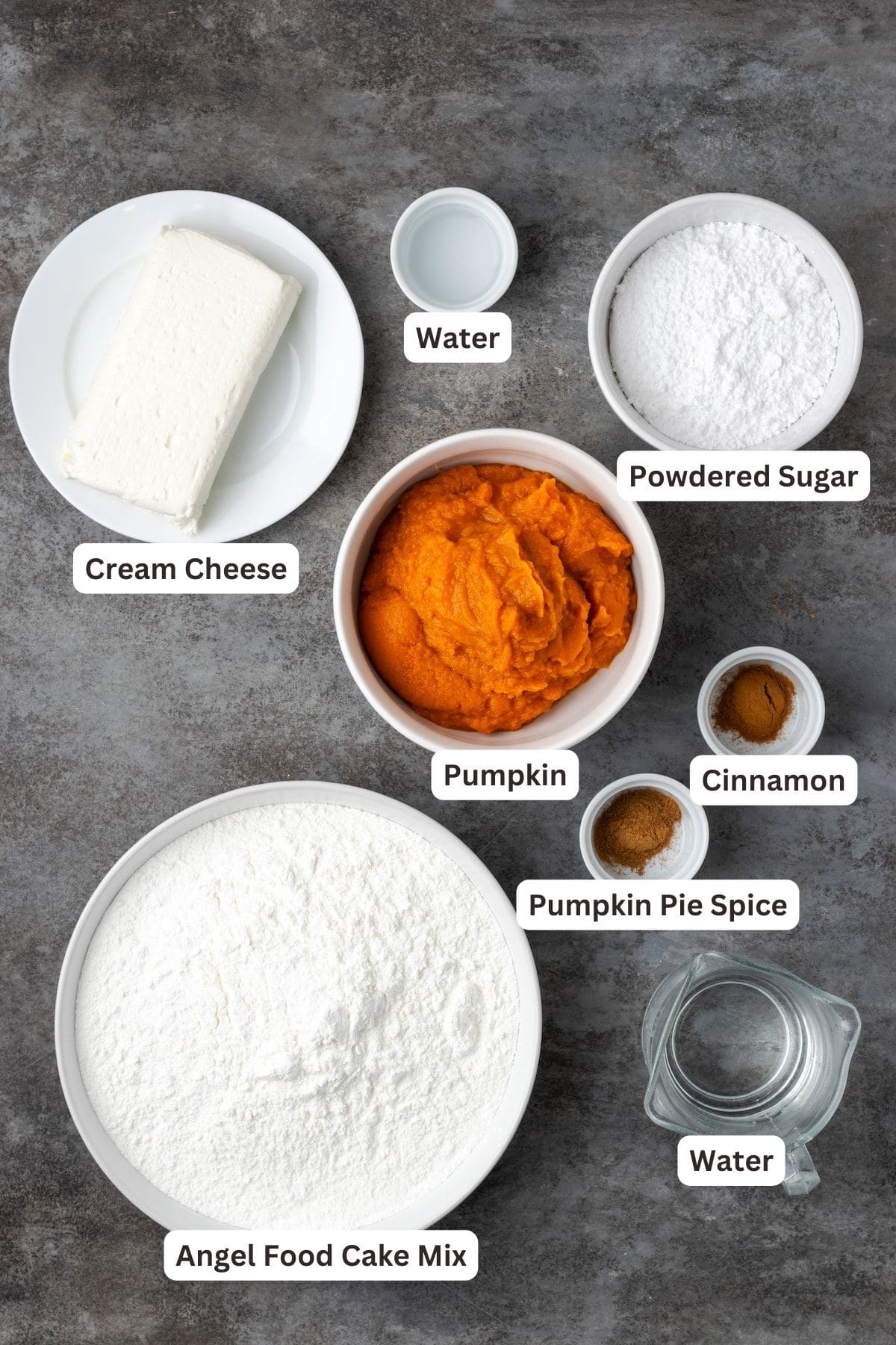 Ingredients for Pumpkin Cream Cheese Bars.