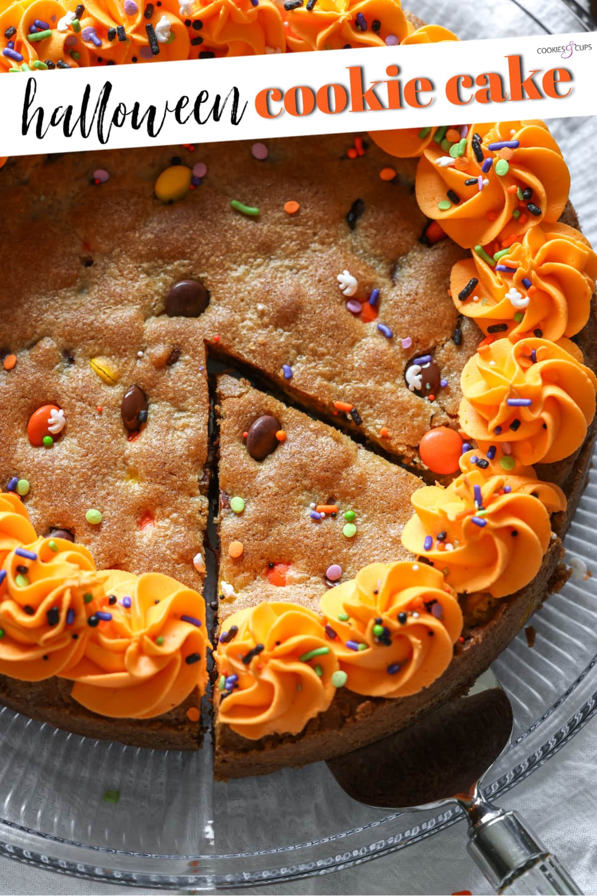 Halloween Cookie Cake Pinterest Image