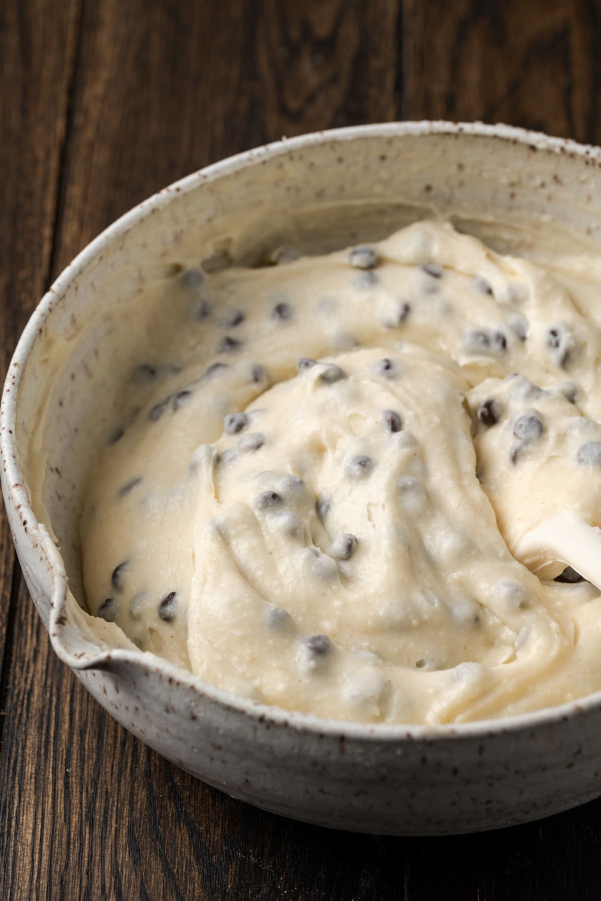 Cannoli dip in a large bowl.