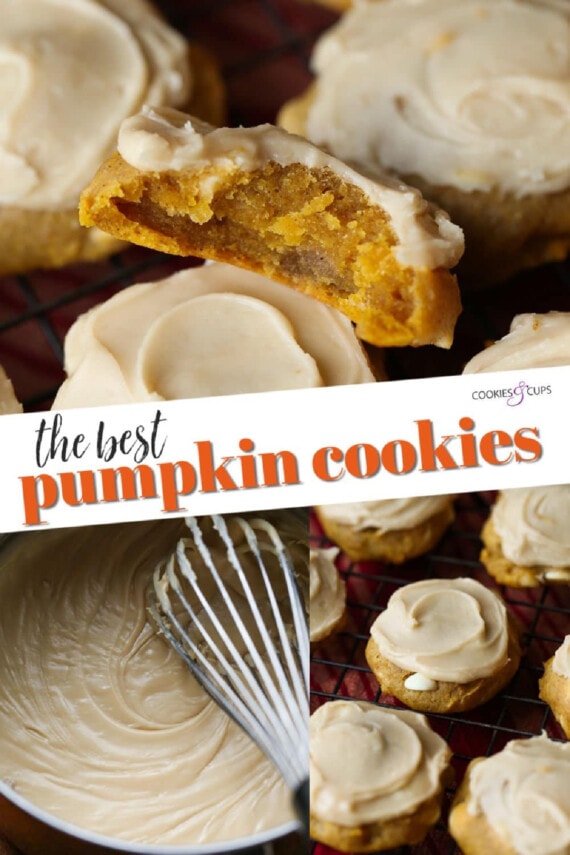 Pumpkin Cookies Pinterest collage image with text