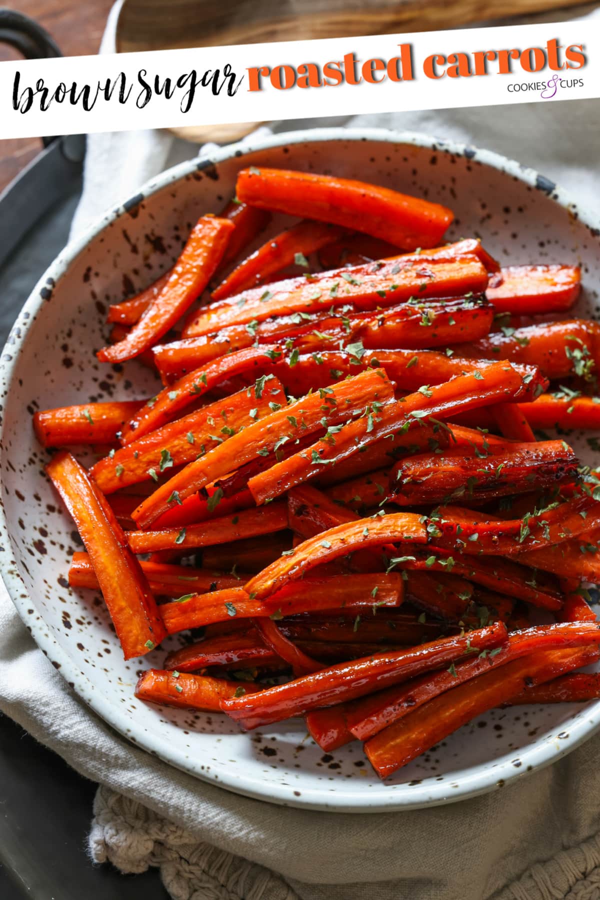 Brown Sugar Roasted Carrots Pinterest Image