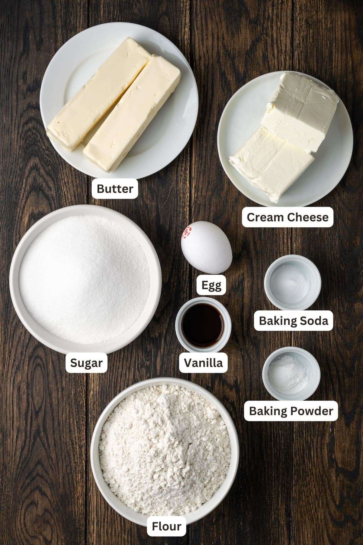 Ingredients for Sugar Cookie Bars.