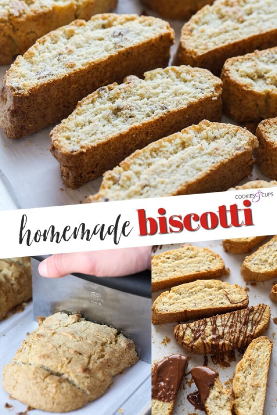 Homemade Biscotti Pinterest image collage with text