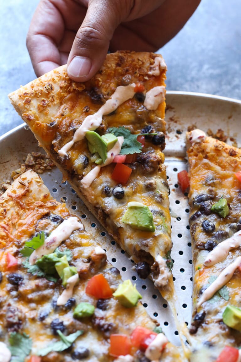 Taco Pizza | Cookies and Cups