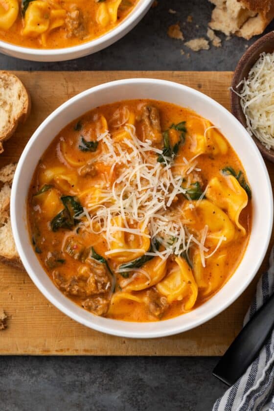 Creamy Sausage Tortellini Soup