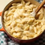 Copycat Panera Bread Mac and Cheese made in a dutch oven