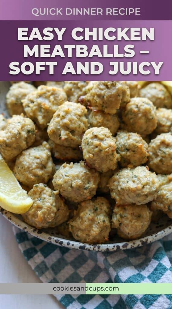 Chicken Meatballs Pinterest Image