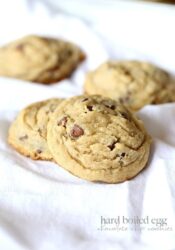 Hard Boiled Egg Chocolate Chip Cookies! - Yep! Use leftover hard boiled eggs in these AMAZING thick chocolate chip cookies!