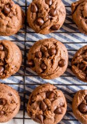Chocolate Pudding Cookies with two kinds of chocolate!