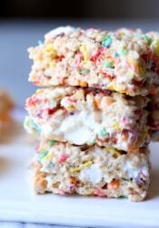 Image of Fruity Pebble Krispie Treats, Stacked