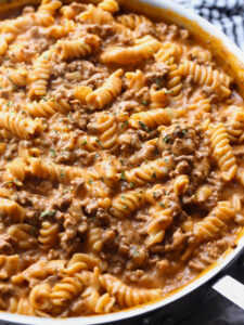 Creamy Beef Pasta is an easy pasta recipe that is made in 30 minutes