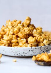 Bowl of Puffed Caramel Corn