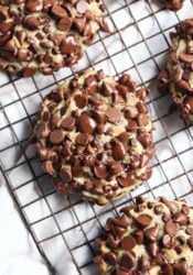 Ultimate Chocolate Chip Cookie on a wire rack