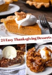 Collage of Thanksgiving desserts