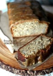 Brown Sugar Banana Bread with Brown Sugar Glaze | Cookies and Cups